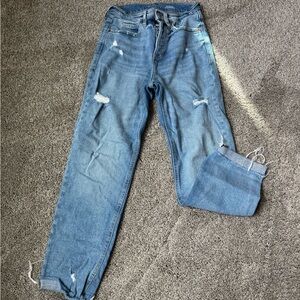 Distressed Light Blue Jeans